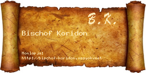 Bischof Koridon névjegykártya